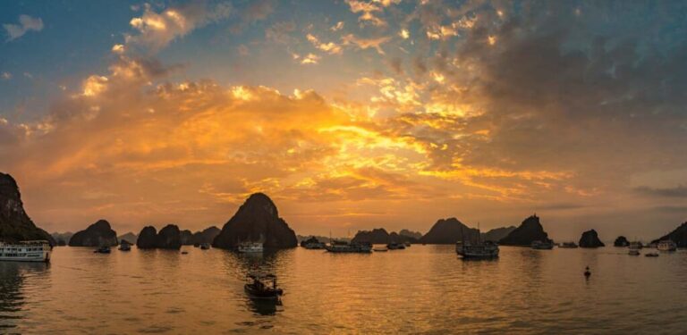 coucher de soleil halong